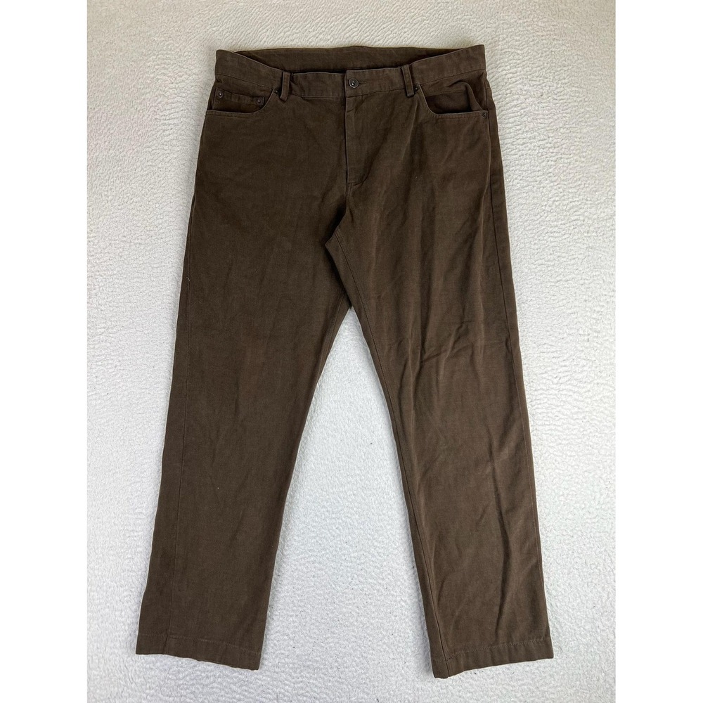 Spier & Mackay Pants Mens 35x30 Brown Canvas 5 Pocket Chino Contemporary
